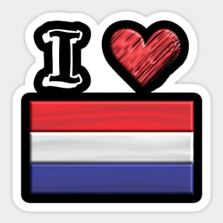 I love Flag from Niederlande Sticker